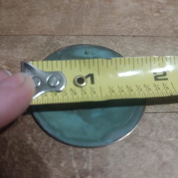 Vintage Patinaed Copper Hoop Earrings - Picture 4 of 6